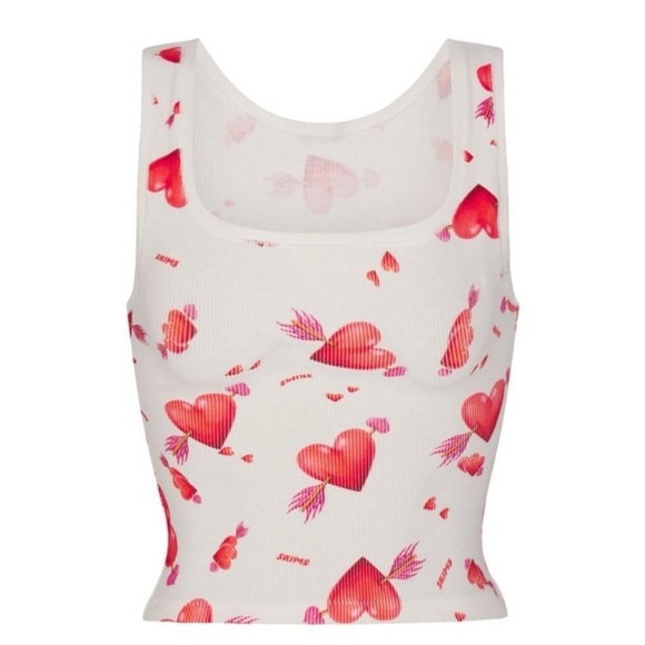 SKIMS Tops - NEW limited edition skims valentines heart ribbed tank top!